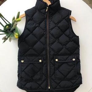 J.Crew Black Quilted Puffer Vest